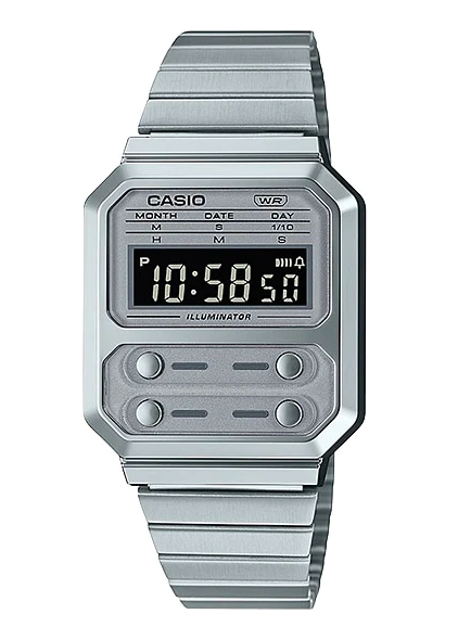 CASIO A100WE-7B Grey Digital Watch